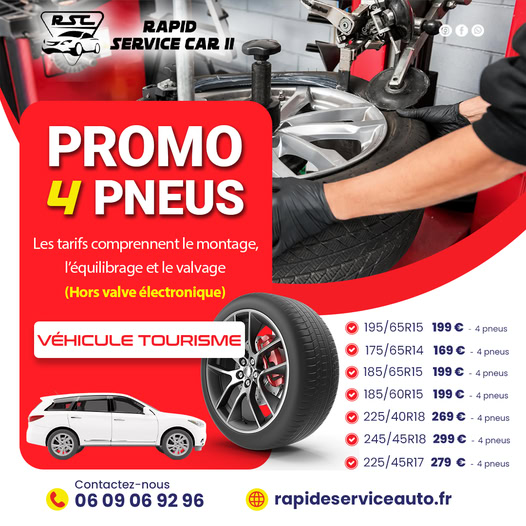 changement de pneu prix